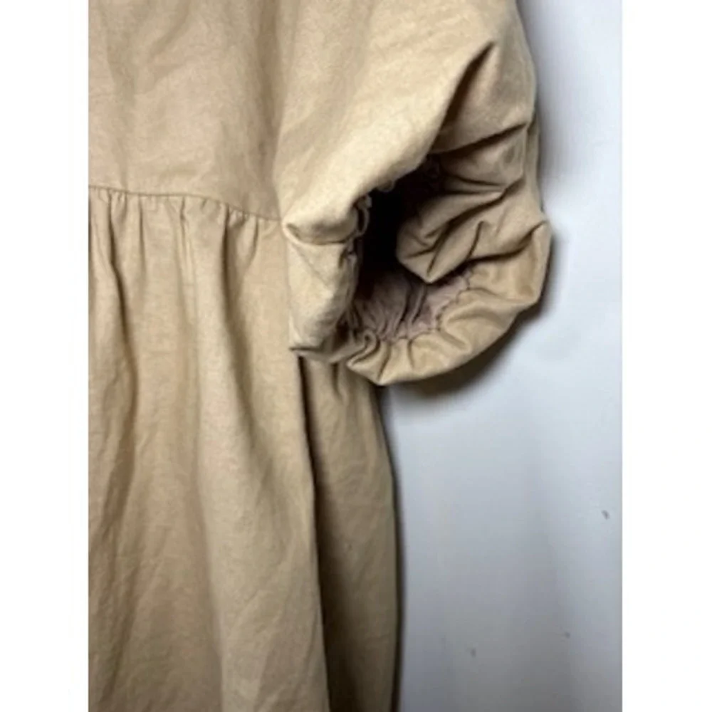 House of Harlow 1960 x REVOLVE Ajay Mini Dress Medium Linen Puff Sleeve Boho